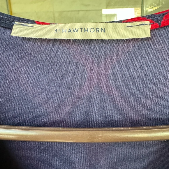 Hawthorn dress red navy pattern business casual - Picture 7 of 7